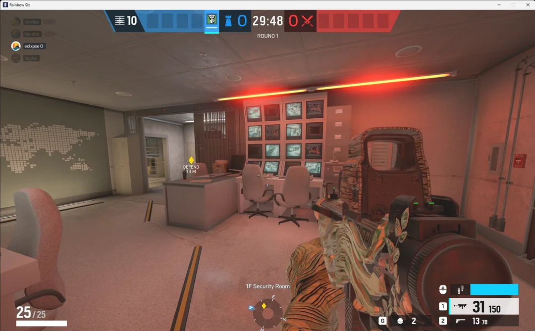 1F Security Room Mid Air Line Up