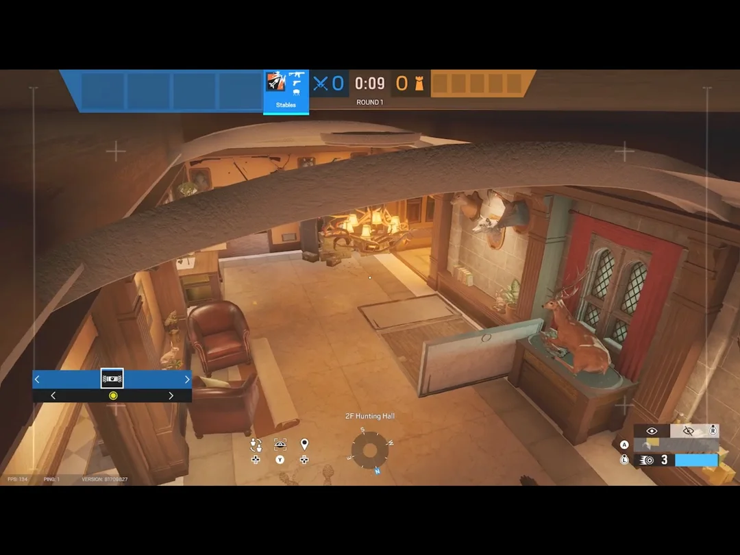 Hunting hall drone spot