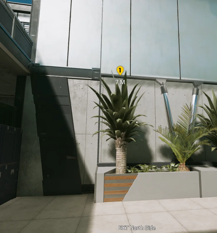 EXT North Side - Tall Plant