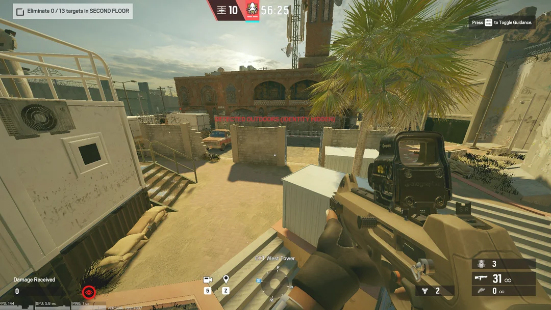 EXT West Tower Mid Air CB